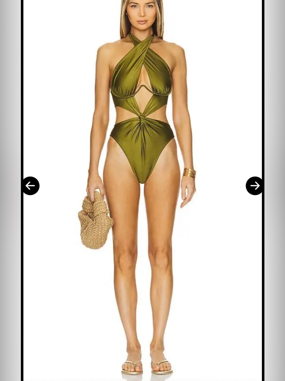 Andrea Iyamah emerald green swim suit - size small